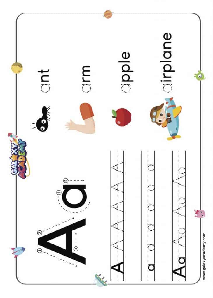 Letter A Tracing pages