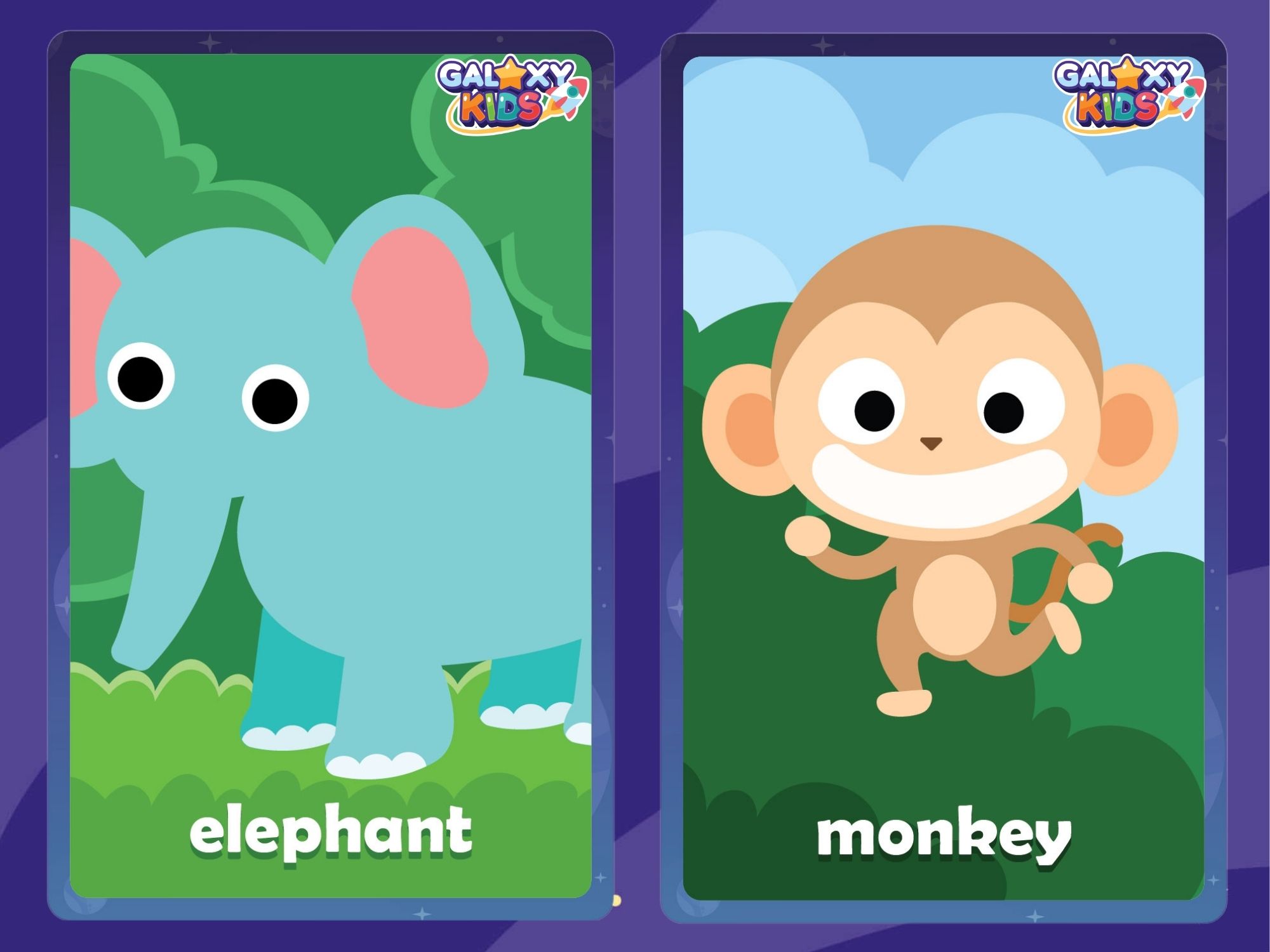 Animals Flashcards - Chinese Galaxy Kids